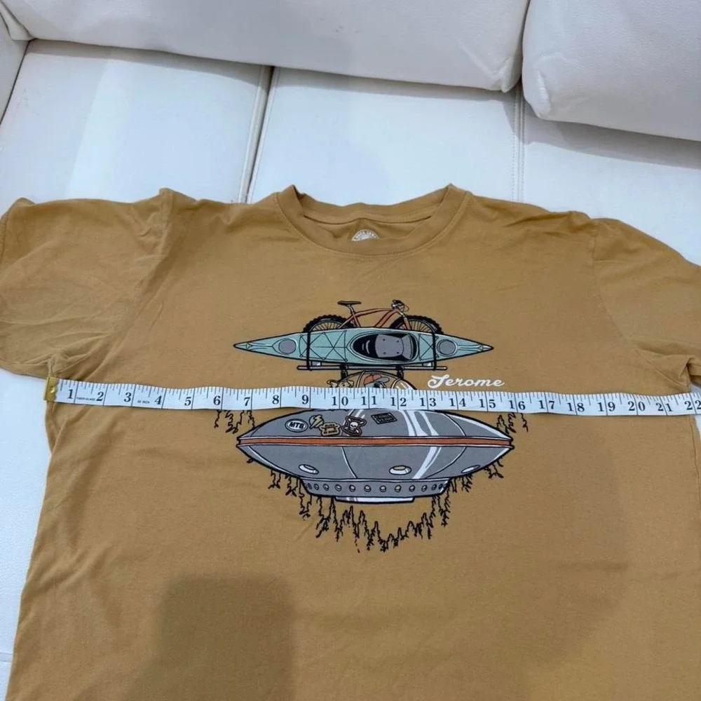 Men's or women's The Duck Company tee in‎ brown and tan #ducktee 100% Cotton - Picture 7 of 7